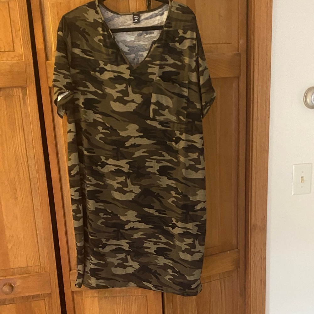 SHEIN Camouflage Mini Dress